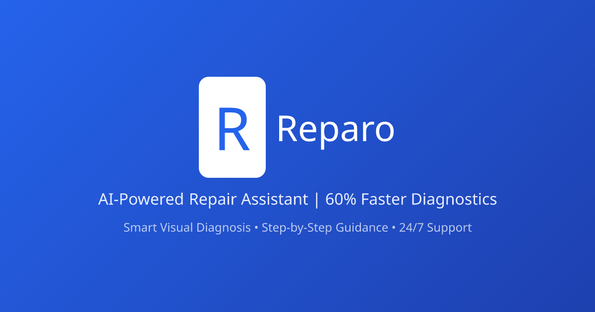 Reparo - Universal AI Repair Platform | 60% Faster Diagnostics Across ...